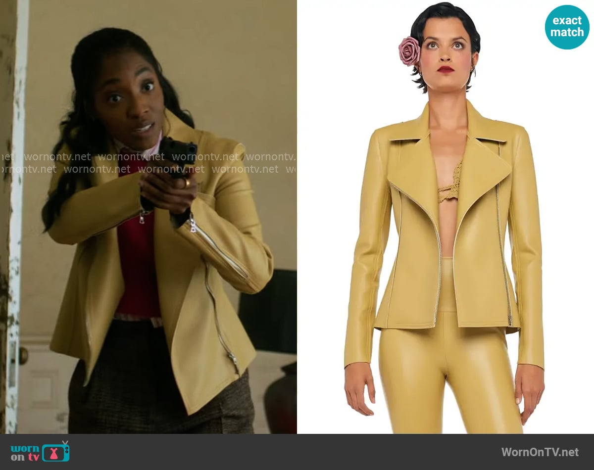 Norma Kamali Gang Jacket to Waist worn by Faith Mitchell (Iantha Richardson) on Will Trent