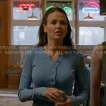 Novak's blue henley tee on Chicago Fire