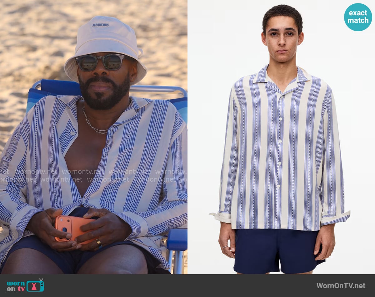 OAS Havana Viscose Long Sleeve Shirt worn by Danny (Colman Domingo) on The Four Seasons