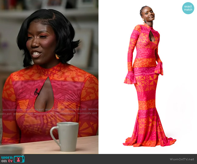 Ofuure Anu Mermaid Maxi Dress in Pink worn by Bozoma Saint John on Today