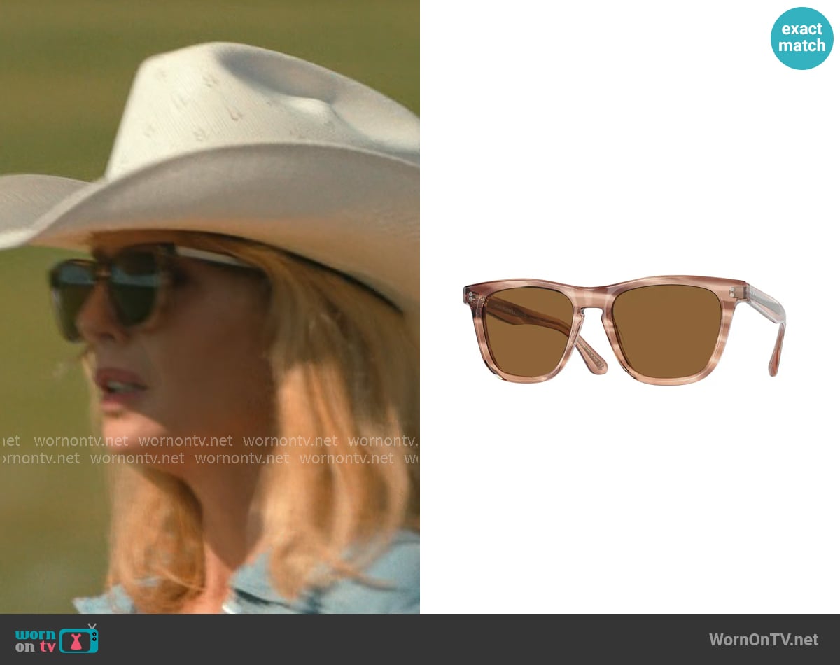 Oliver Peoples Lynes Sunglasses worn by Beth Dutton (Kelly Reilly) on Dutton Ranch