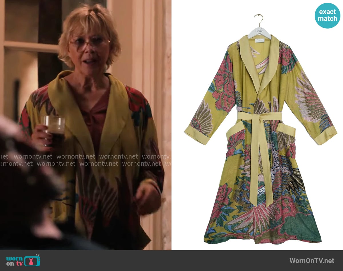 One Hundred Stars Crane Olive Gown worn by Beulah Jackson (Annette Bening) on Dutton Ranch
