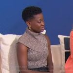 Oyin Adedoyin's gray marled top on Tamron Hall Show
