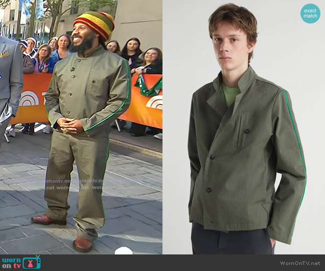 Paloma Wool Audal Jacket in Khaki worn by Ziggy Marley on Today