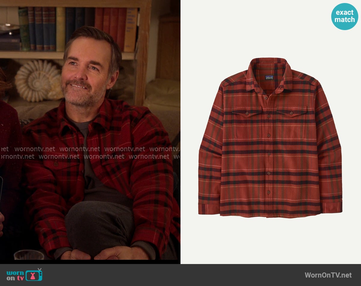 Patagonia Fjord Flannel Shirt in King Dried Vanilla worn by Jack (Will Forte) on The Four Seasons