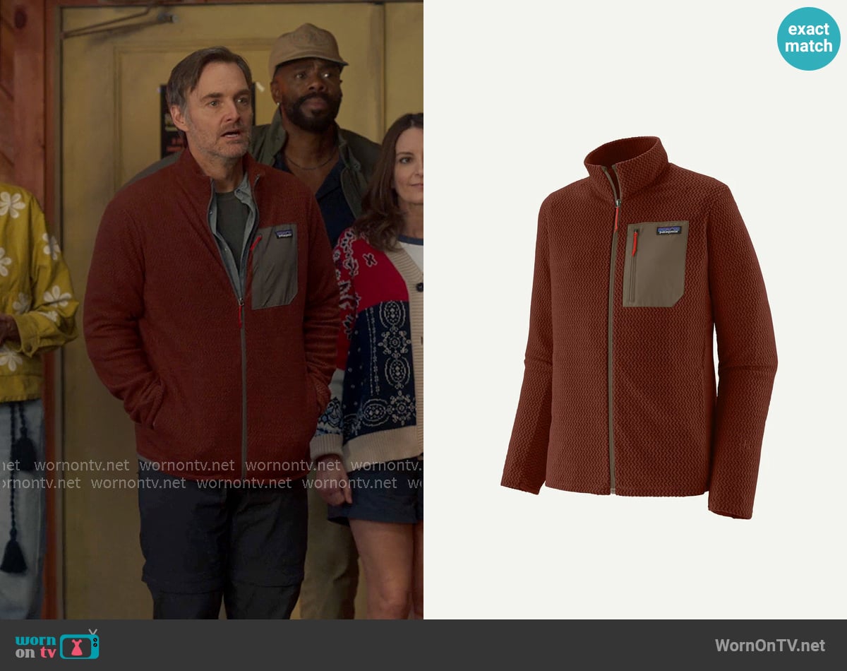 Patagonia R1 Air Jacket in Dried Vanilla worn by Jack (Will Forte) on The Four Seasons