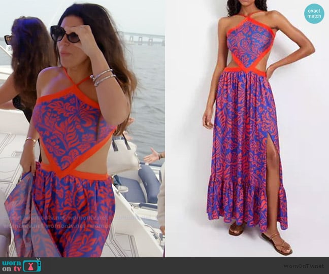 PatBo Halterneck Beach Dress worn by Jo-Ellen Tiberi on The Real Housewives of Rhode Island