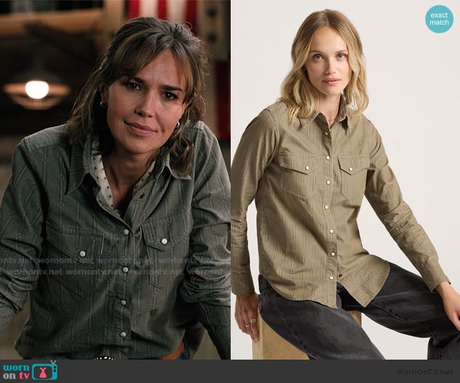 Pendleton Printed Corduroy Gambler Shirt worn by Belle Skinner (Arielle Kebbel) on Marshals