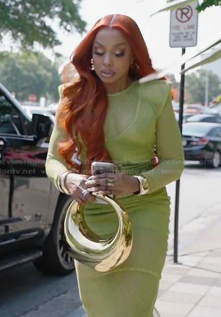 Phaedra’s green sequin dress on The Real Housewives of Atlanta