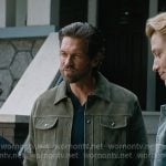 Phil Graham’s green suede jacket on Off Campus