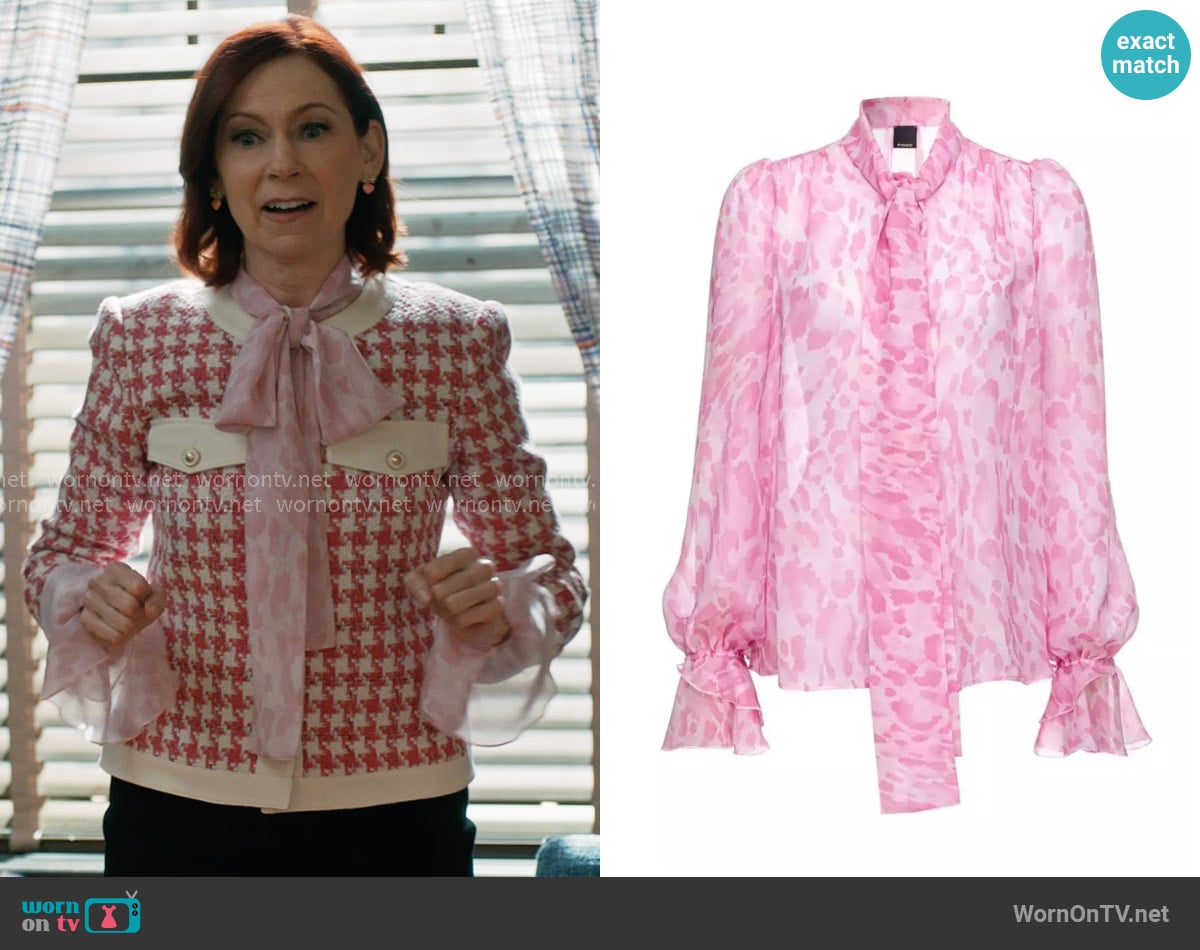 Pinko Printed Chiffon Blouse worn by Elsbeth Tascioni (Carrie Preston) on Elsbeth