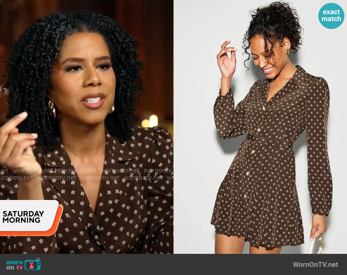 Polo Ralph Lauren Printed Shirtdress worn by Adriana Diaz on CBS Mornings