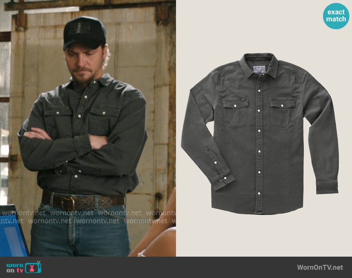 Poncho Outdoors The Matamoros worn by Kayce Dutton (Luke Grimes) on Marshals