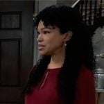 Portia’s red maternity top on General Hospital
