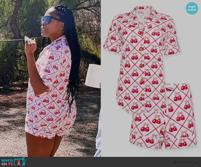 Posh Peanut Cheryl Luxe Pajama Short Set worn by Jasmine Goode on The Valley