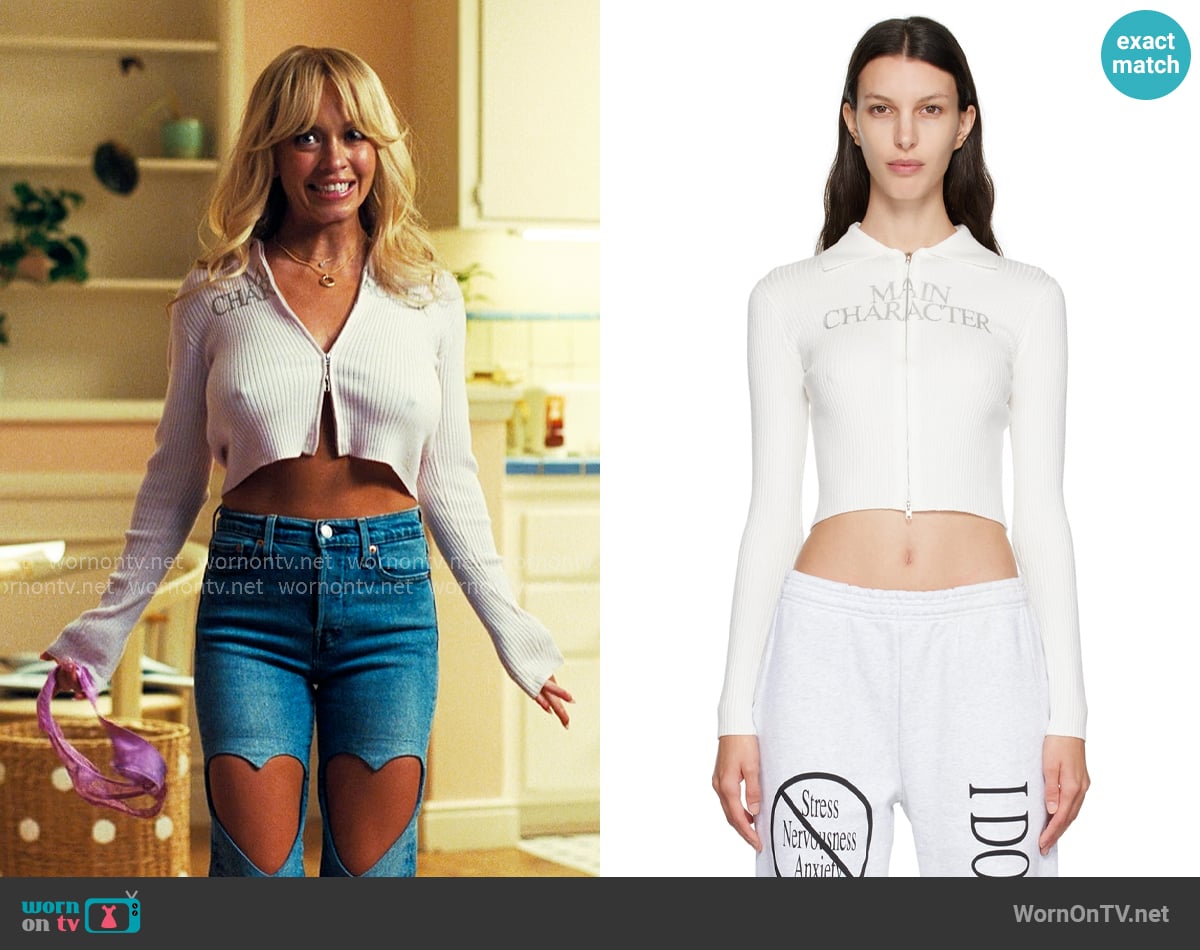 Praying Main Character Zip Top worn by Cassie Howard (Sydney Sweeney) on Euphoria