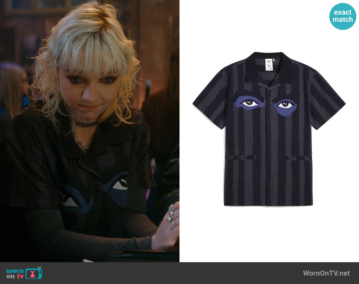 Puma x Kidsuper Face Seesucker Shirt worn by Jules (Julia Sarah Stone) on Off Campus