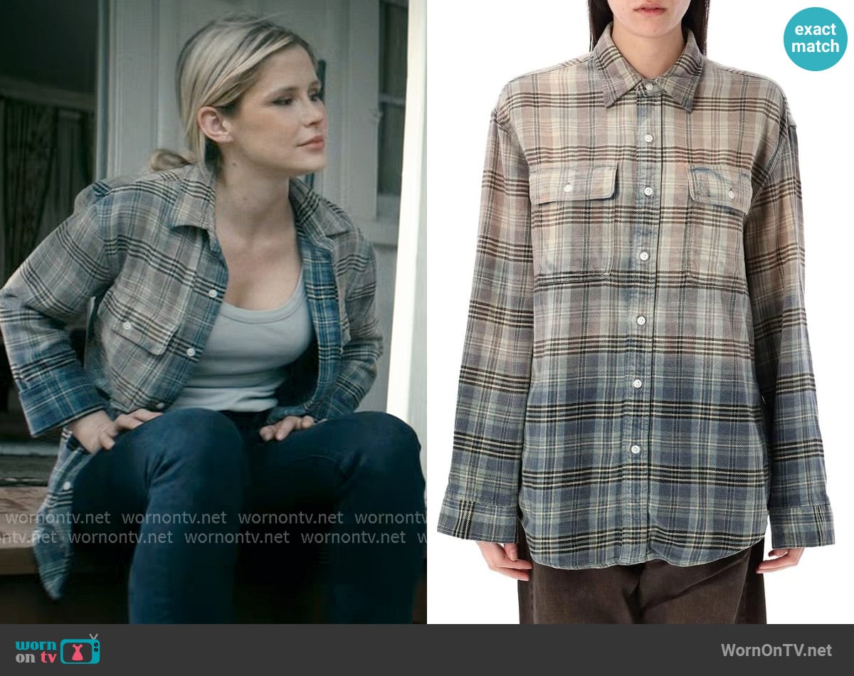 R13 Plaid Shirt Bleached worn by Annie January (Erin Moriarty) on The Boys