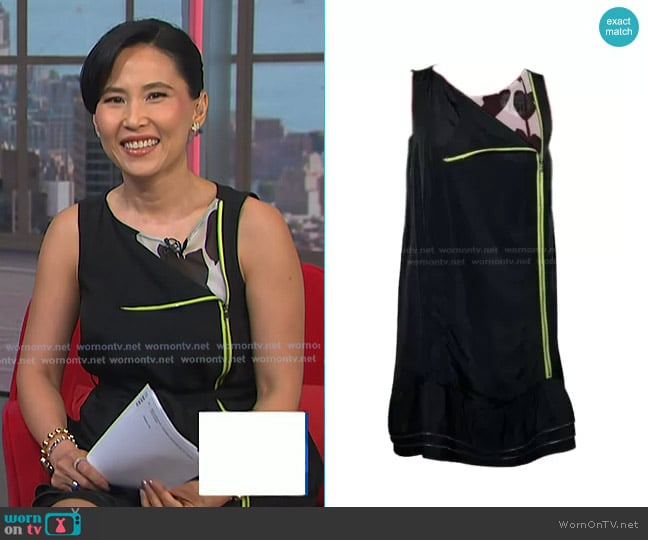 RACHEL Rachel Roy Shift Dress with Zippers Accents and Hidden Panel worn by Vicky Nguyen on NBC News Daily