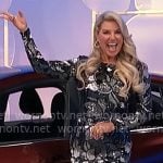 Rachel's leaf pattern sequin dress on The Price is Right