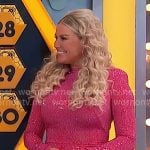 Rachel’s pink sparkly mini dress on The Price is Right