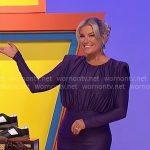 Rachel’s purple ruched dress on The Price is Right