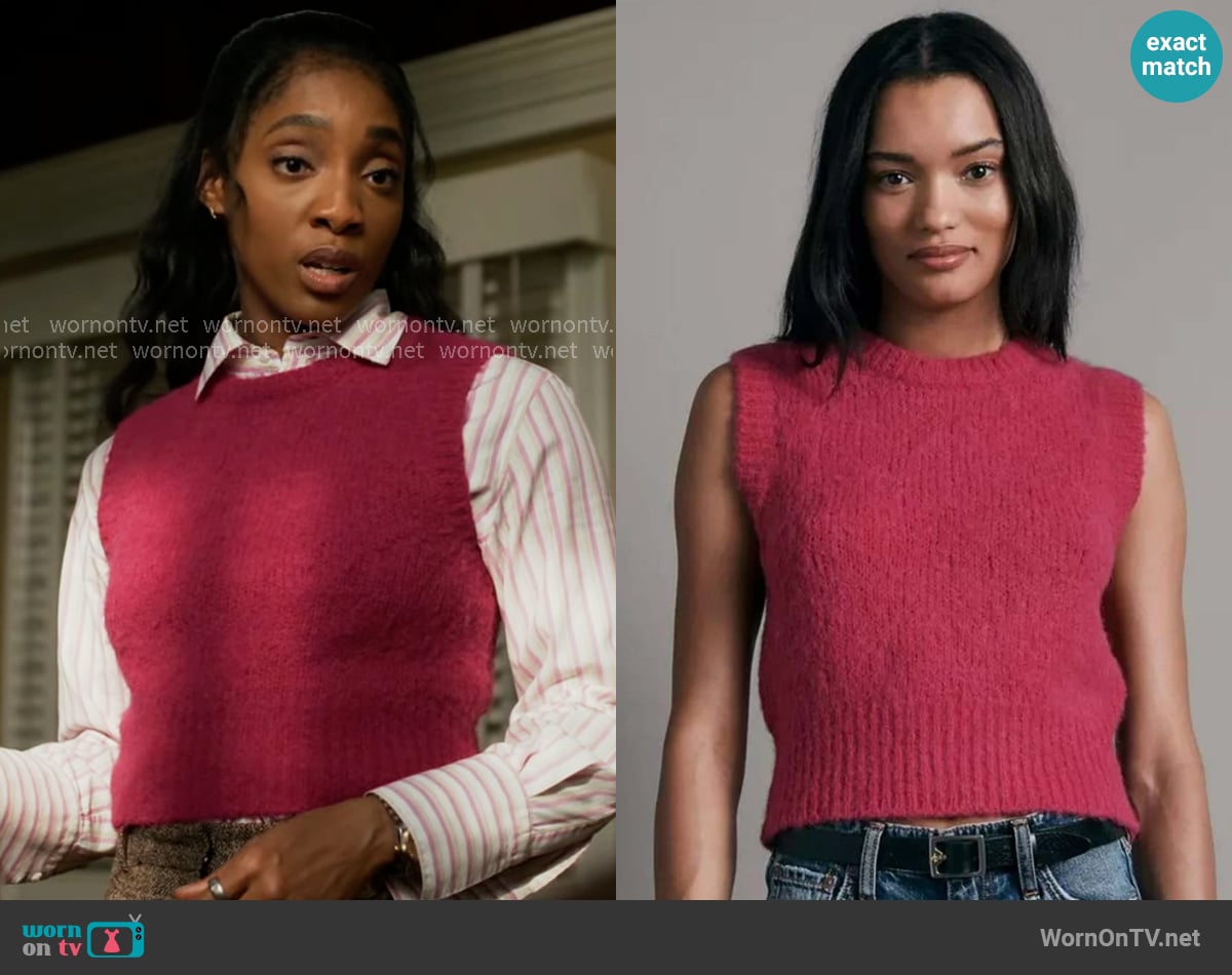 Rag and Bone Edith Vest worn by Faith Mitchell (Iantha Richardson) on Will Trent