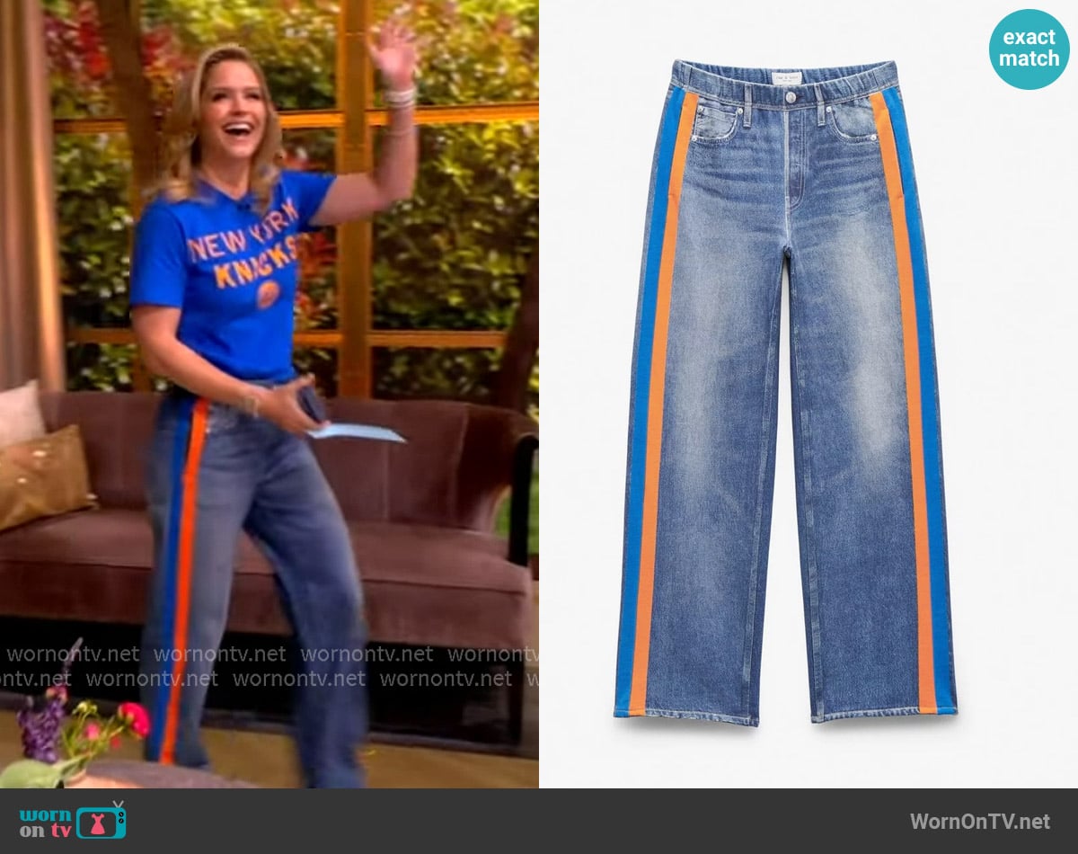 Sara’s side stripe jeans on The View