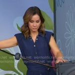 Rebecca’s navy belted shirtdress on Good Morning America
