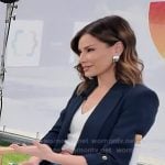 Rebecca’s navy roll-up sleeve jacket on Good Morning America