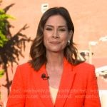 Rebecca's orange tweed blazer on Good Morning America