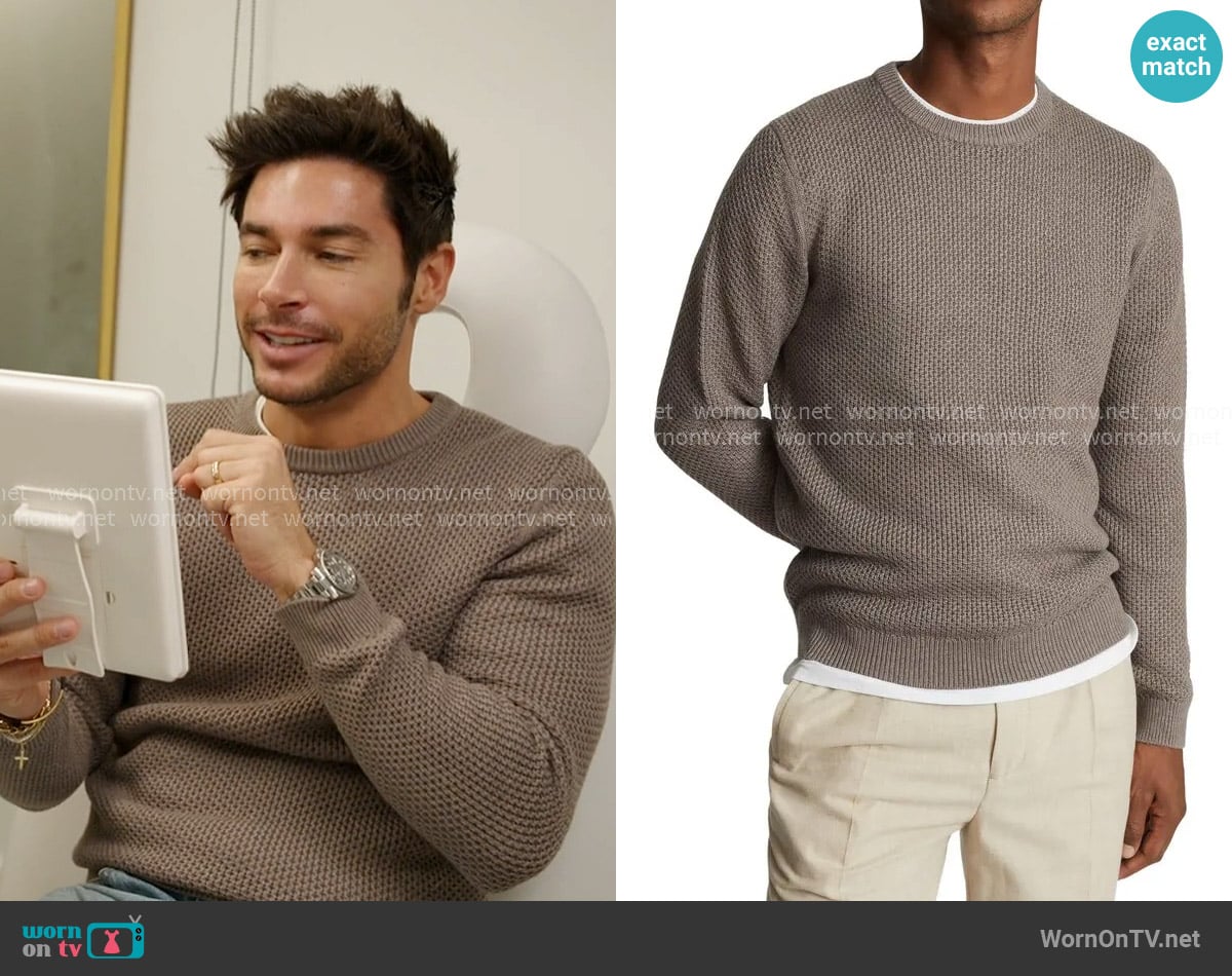 Reiss Brier Slim Fit Crewneck Sweater worn by  on In The City