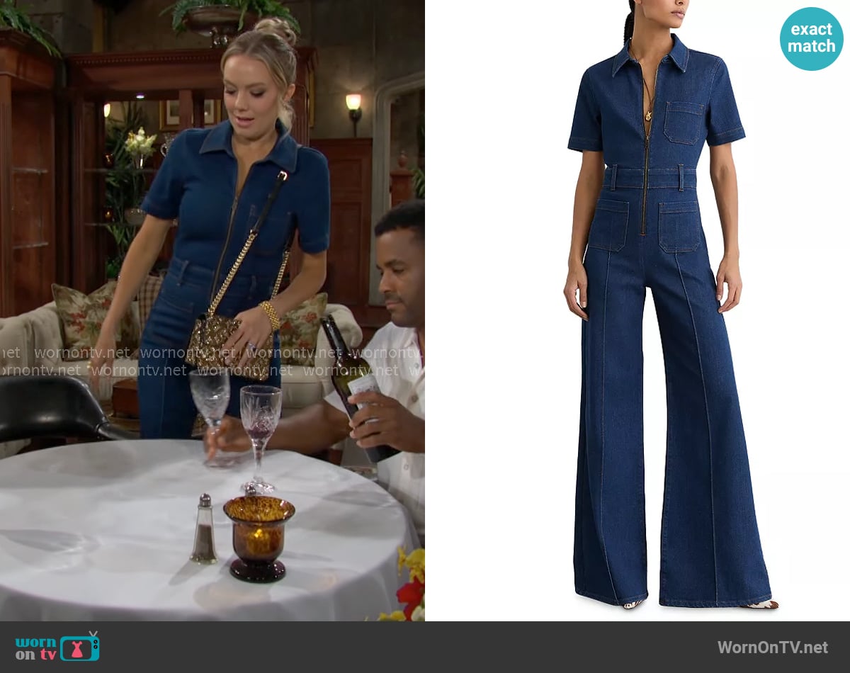 Reiss Danie Denim Jumpsuit worn by Abby Newman (Melissa Ordway) on The Young and the Restless