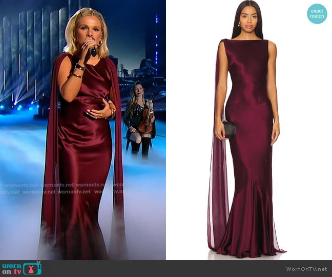Retrofete Julia Dress in Port worn by Kyndal on American Idol