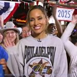 Rhiannon’s grey Philadelphia 76ers sweatshirt on Good Morning America