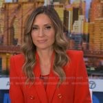 Rhiannon's red double breasted blazer on Good Morning America