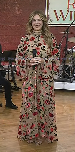 Rita Wilson’s beige floral maxi dress on Today
