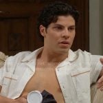 RJ’s embroidered shirt on The Bold and the Beautiful