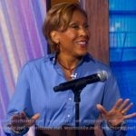 Robin's blue stripe shirtdress on Good Morning America