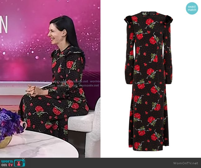Rodarte Floral Silk-blend Midi Dress worn by Jill Kargman on Today