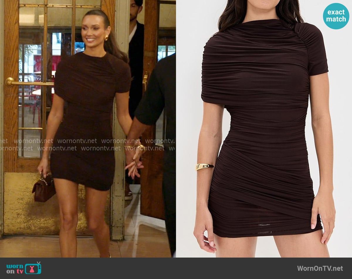 Ronny Kobo Cici Dress in Basalt worn by Whitney Fransway on In The City