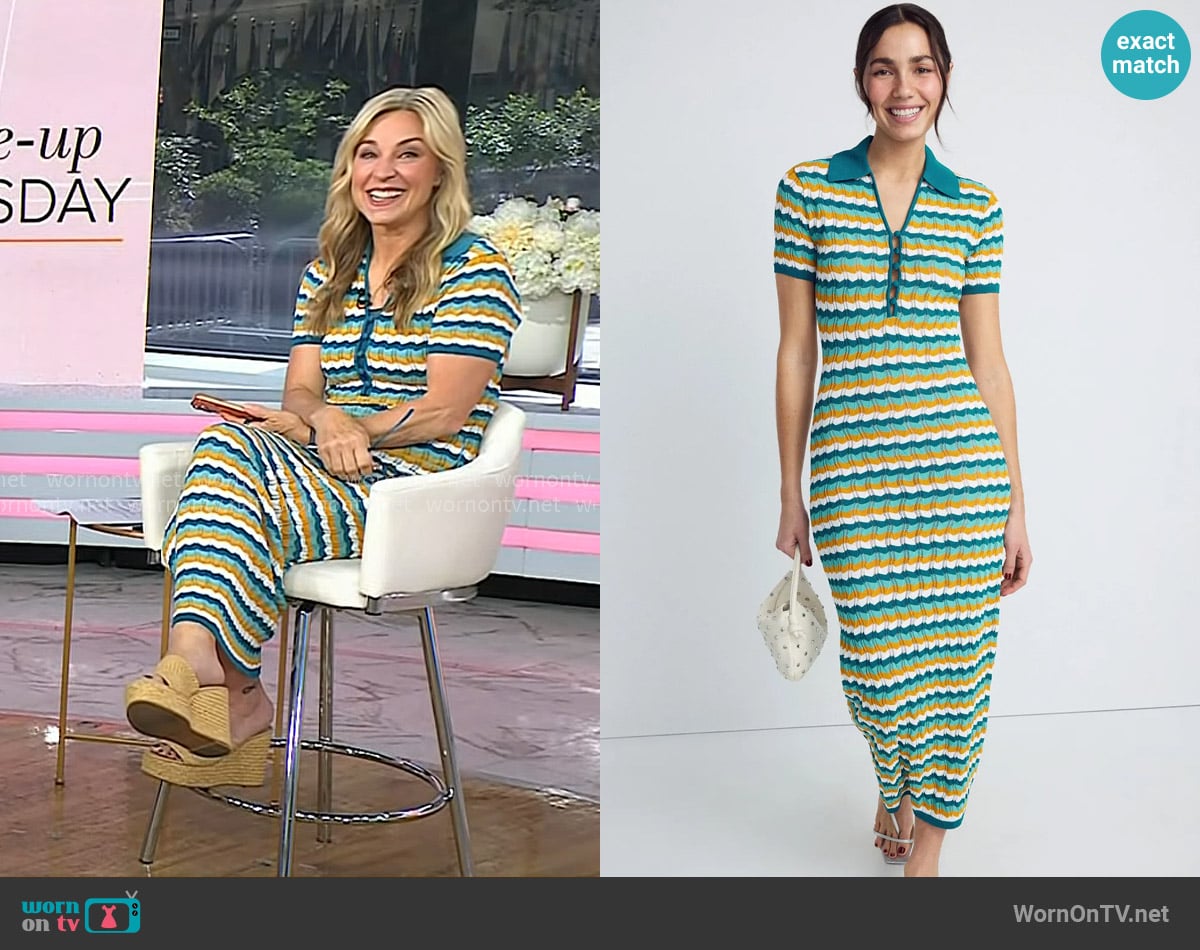 Ronny Kobo Crochet Collared Dress worn by Jennifer Jolly on Today
