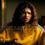 Rue's yellow Adidas hoodie on Euphoria