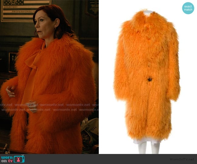 Saks Potts Lamb Fur Coat worn by Elsbeth Tascioni (Carrie Preston) on Elsbeth