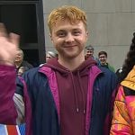 Sam Tutty’s purple windbreaker jacket on Today