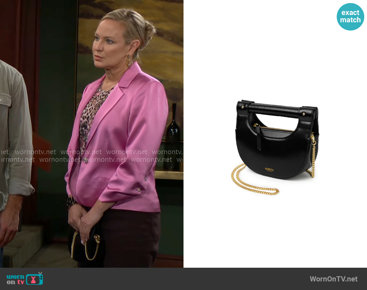 Sancia The Cybil Halfmoon Bag worn by Sharon Newman (Sharon Case) on The Young and the Restless