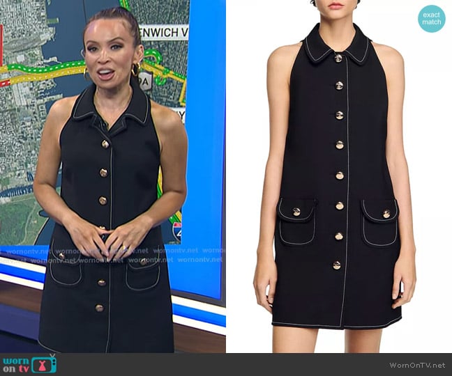 Sandro Peter Pan Collar Mini Dress worn by Adelle Caballero on Today