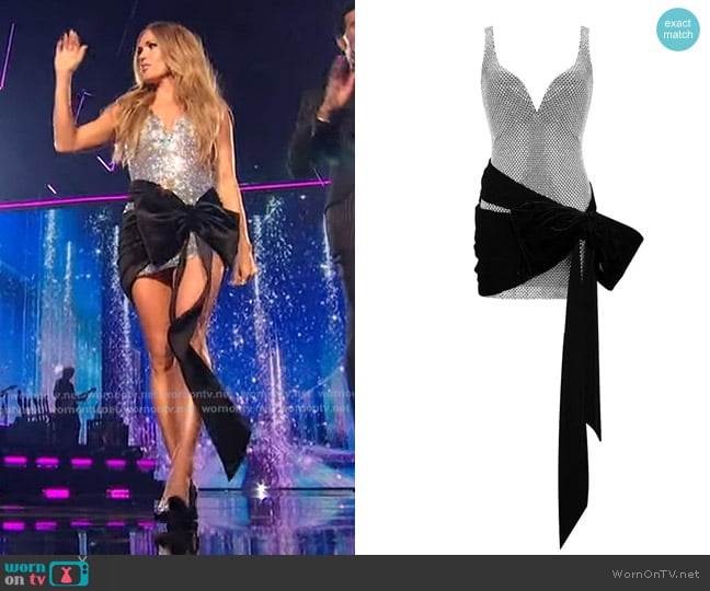 Santa Brands Diamante Corset Dress worn by Carrie Underwood on American Idol