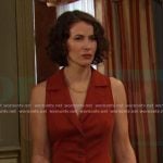 Sarah’s brown vest and pants on Days of our Lives