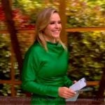 Sara's green drape mini dress on The View